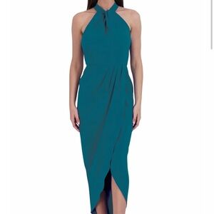 NWT Julia Jordan Blue Halter Sheath Dress sz 10